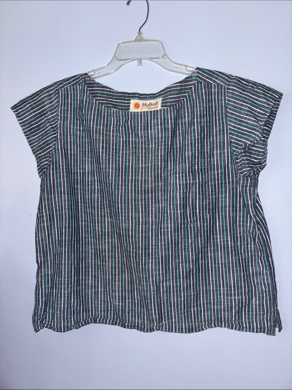 Mollusk Women’s Black Striped Short Sleeve Tunic